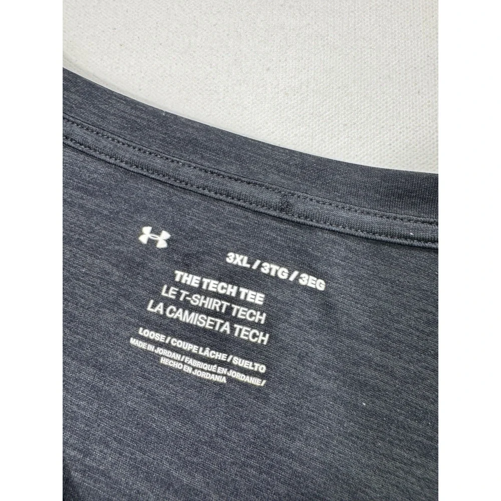 Under Armour Mens Black 3XL Tech Tee Short Sleeve T-Shirt Loose Fit Activewear